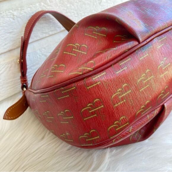 DOONEY & BOURKE Limited Edition 1975 Hobo Red Shoulder Bag Signature - Picture 8 of 11